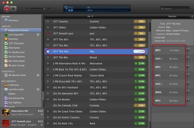 Internet radio recording and song splitting with radio ripper for mac